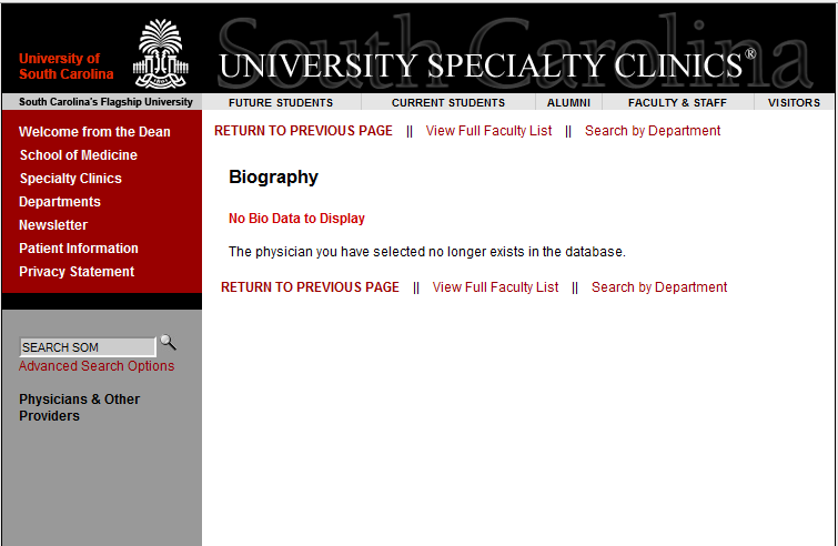 University Of South Carolina Erases Dr. George Rekers From Their Site ...