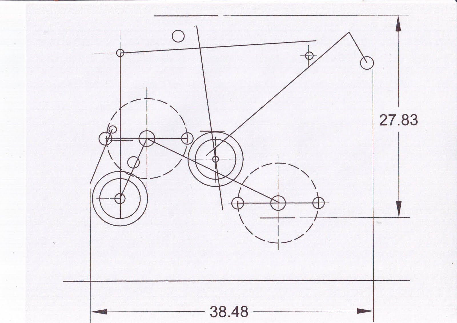 Home Built Bike Study. Tandem Abike concept drawing