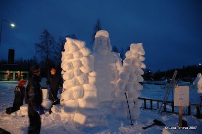 SnowSculptures festival Ilomantsi