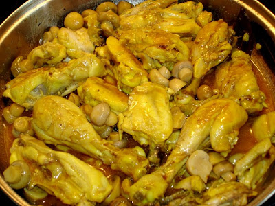 Cazuela de pollo con champiñón