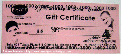 gift certificate from Moms and Kids magazine