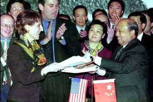 China and U.S. signed a Bilateral WTO Agreement