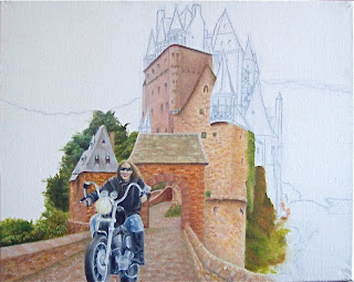 castle painting detail photo