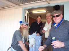 SOME LOCAL CHARACTERS ENJOYING AN ALE OR TWO ON THE GOLF DAY