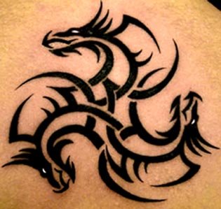 3 headed dragon tattoo meaning