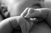 Caleb's hands at birth.