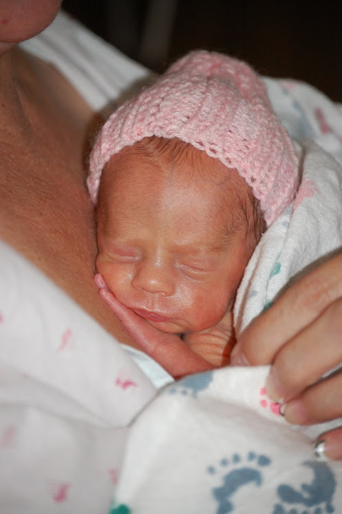 Baby Claire knows how to relax.