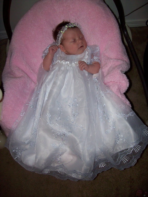 6w old Zailee in her blessing dress
