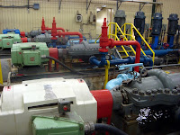 Water pumps used in Whiteface's snowmaking operation.  Not visible are the eight large air compressors, which consume even greater quantities of electricity.

The Saratoga Skier and Hiker, first-hand accounts of adventures in the Adirondacks and beyond, and Gore Mountain ski blog.