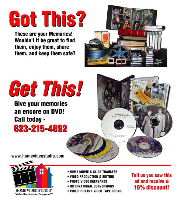 Home Video Studio Video Transfers to DVD or Video or Audio Tape Repairs!
