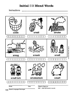 Speech Therapy with Miss Nicole: S blend words