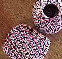crochet flower patriotic color magnet