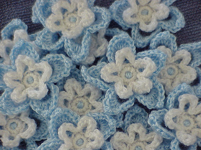 Colorado Blue Columbine Crocheted Flower