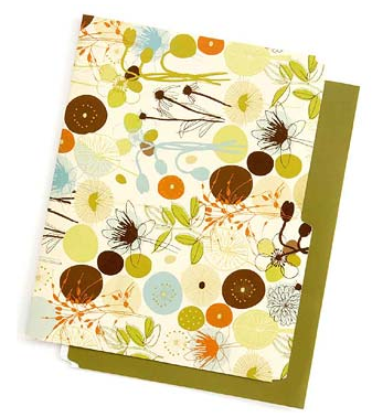 file folder with fanciful design - flowers and more