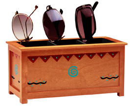 box holding three pairs of glasses