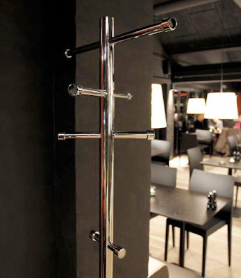 modern stainless steel coat stand