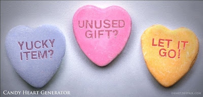 candy hearts: Yucky item? Unused gift? Let it go!