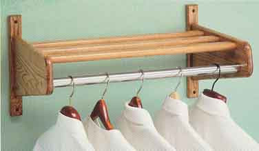 wall-mounted garment rack