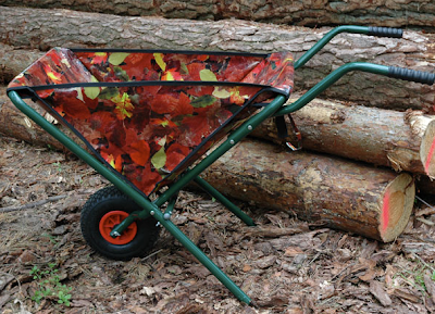 folding wheelbarrow, leaf design