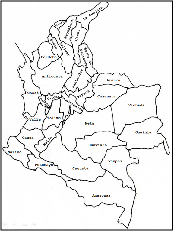 Croquis Del Mapa Politico De Colombia Sin Nombres Images And Photos