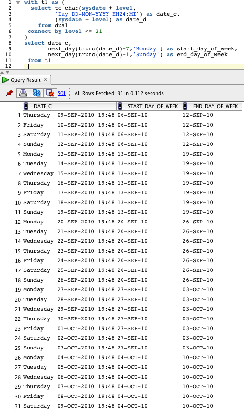 Dimitri Gielis Blog (Oracle Application Express - APEX): SQL: Start day ...