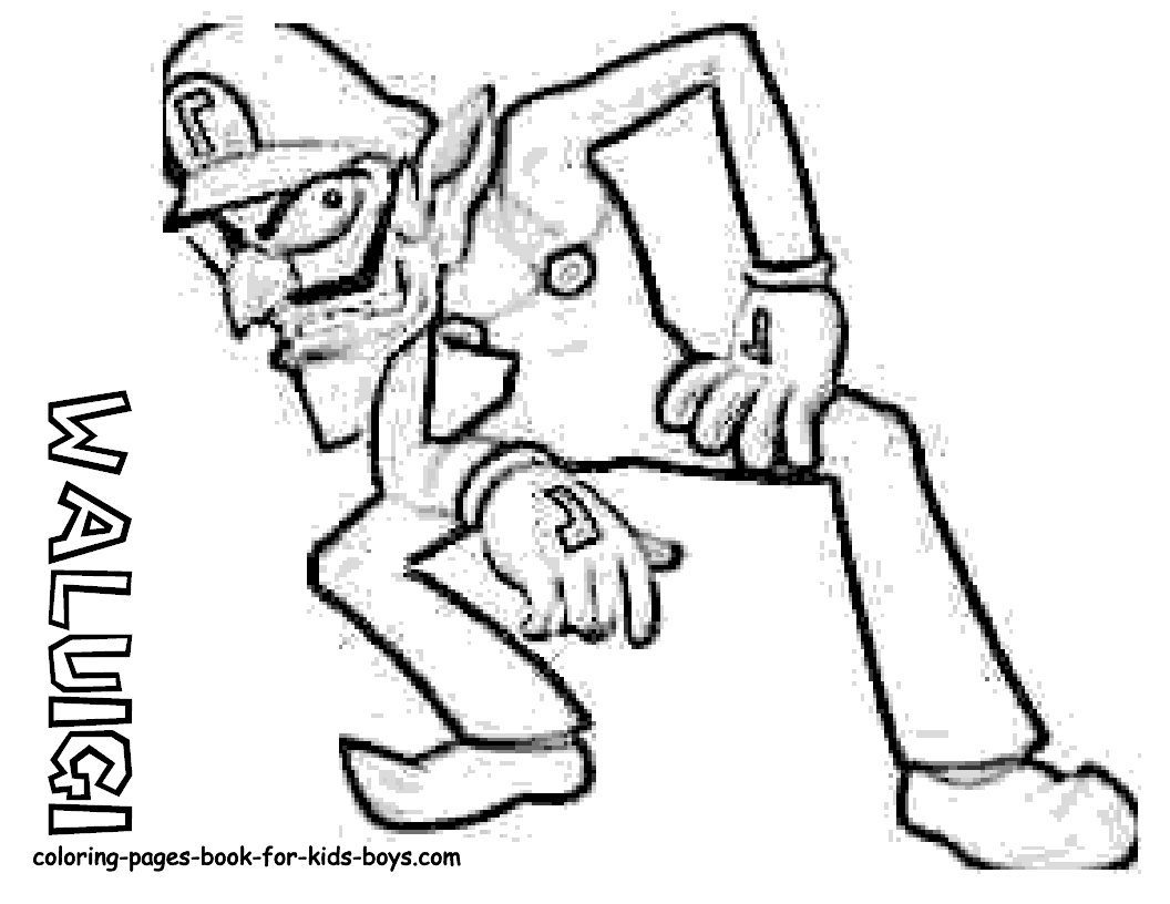 super mario wario coloring pages - photo #16