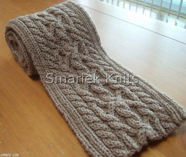 Smariek Knits Triumph Cable Scarf Pattern