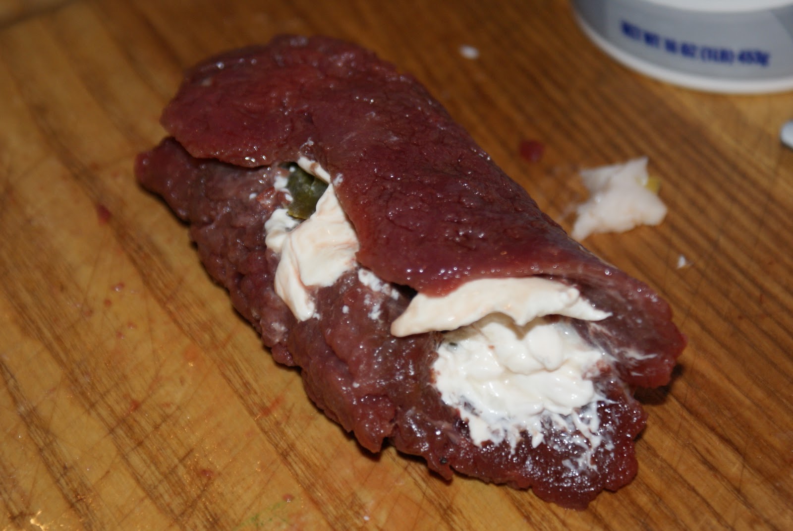 Wild and Gamey Jalapenos and Cream Cheese "Venison" Cube Steak RollUps