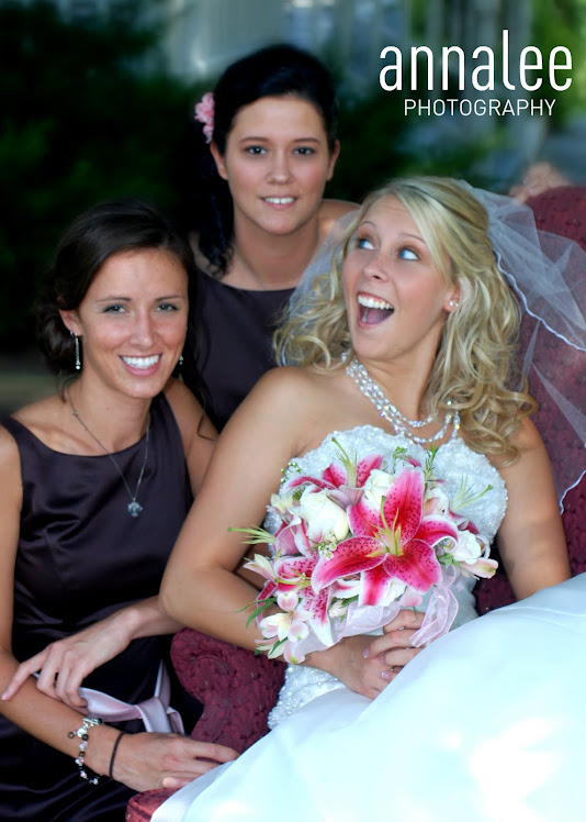 fun bride and two brides maids v
