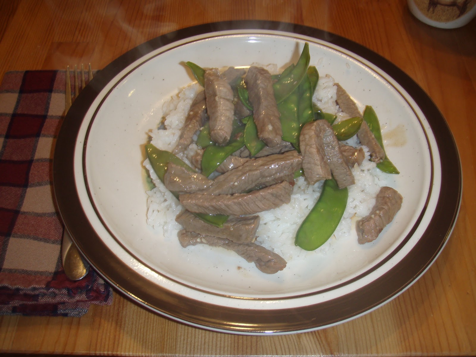 Live And Learn And Love It. Beef 'n' Pea Pod Stirfry
