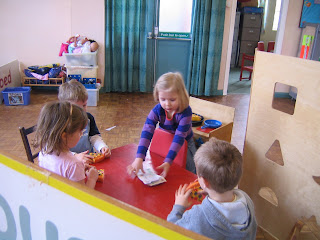 Today at preschool: Three Little Pigs