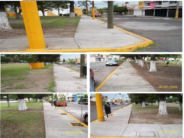 Estrenando mas de 500 m2. de banquetas segundo parque.