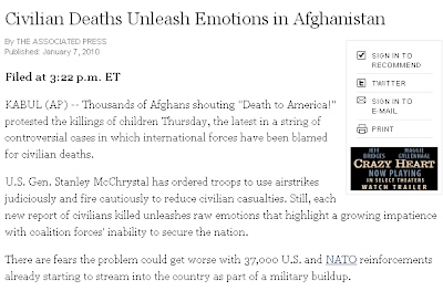 Civilian deaths unleash emotions in Afghanistan