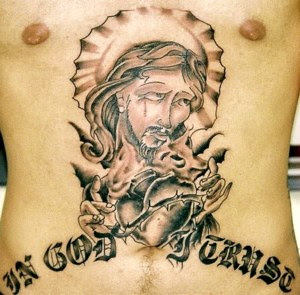 Christian Tattoo Jesus on Chest