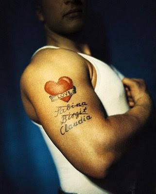 Biceps Tattoo Design - Heart Tattoo Design