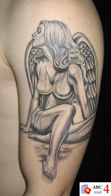 Beautiful Angel Tattoo Design For Arms