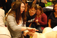 Spinning Babies Find the "nape" of the neck...