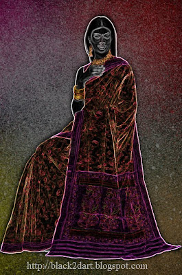 indian model posing in rajkot silk saree