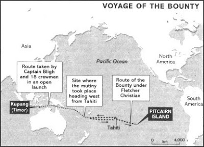 Image result for Tahiti on Bligh's map