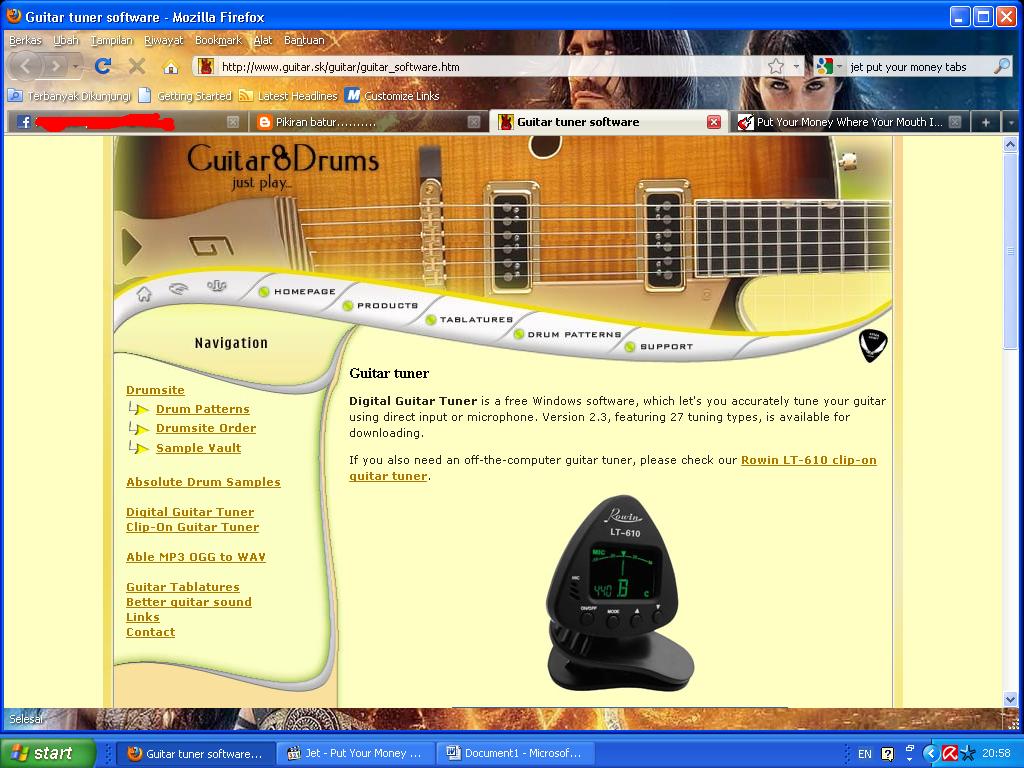 Pikiran batur.......... digital guitar tunner belajar tuning gitar...