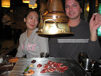 Julie and Andy at galbi restaurant