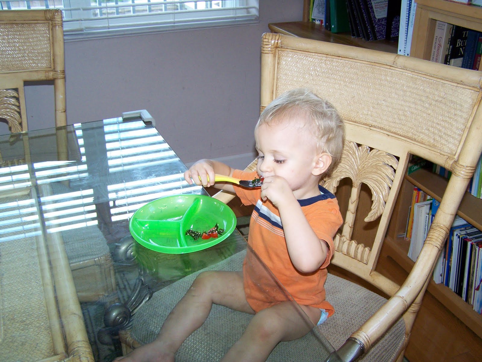 Kids Eating Raw Kale Salad