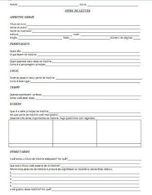 ficha de leitura dress