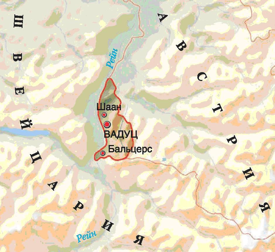 Карта европы лихтенштейн