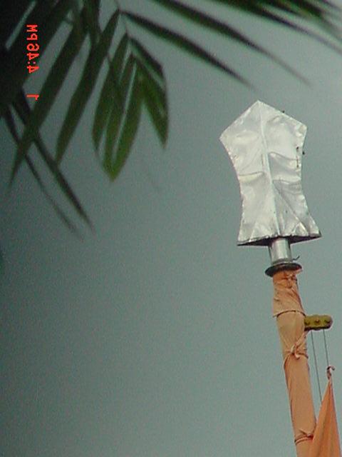 Nishan Sahib close-up