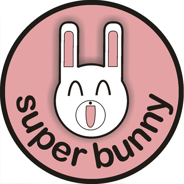 Super Rabbit Logo moi de fruit: super bunny
