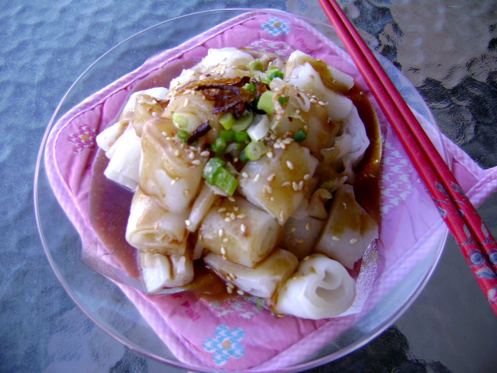 Savories and Sweets by Keyna Homemade Cheung Fun With Hoisin Sauce