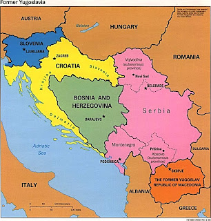 mapa de las republicas de los balcanes