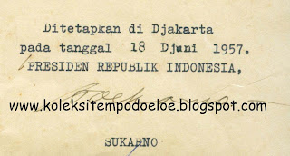Koleksi Tempo Doeloe 2 Bh Tanda Tangan Asli Presiden Soekarno