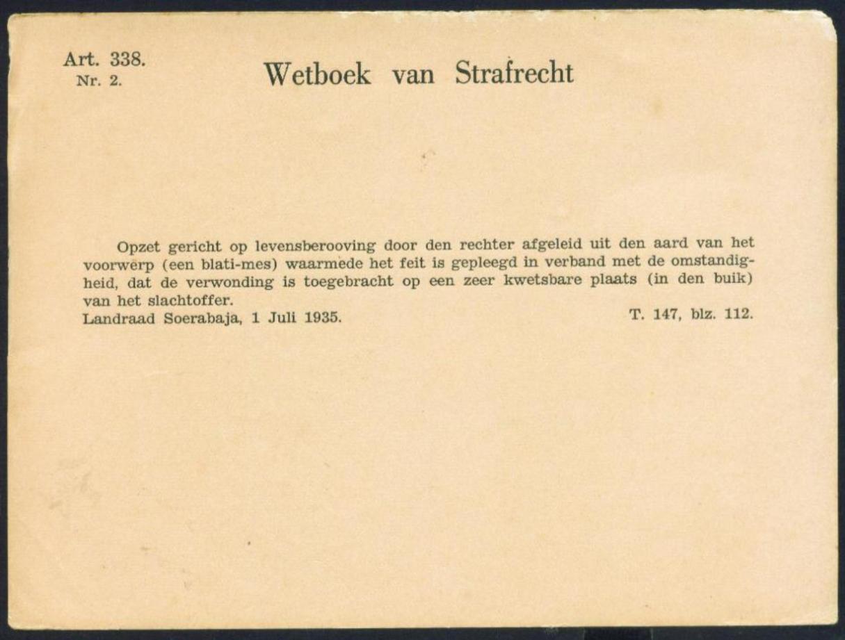 30 bh. kartu Wetboek van Strafrecht atau Kitab Undangundang Hukum Pidana (KUHP) dari jaman 30 bh. kartu Wetboek van Strafrecht atau Kitab Undangundang Hukum Pidana (KUHP) dari jaman